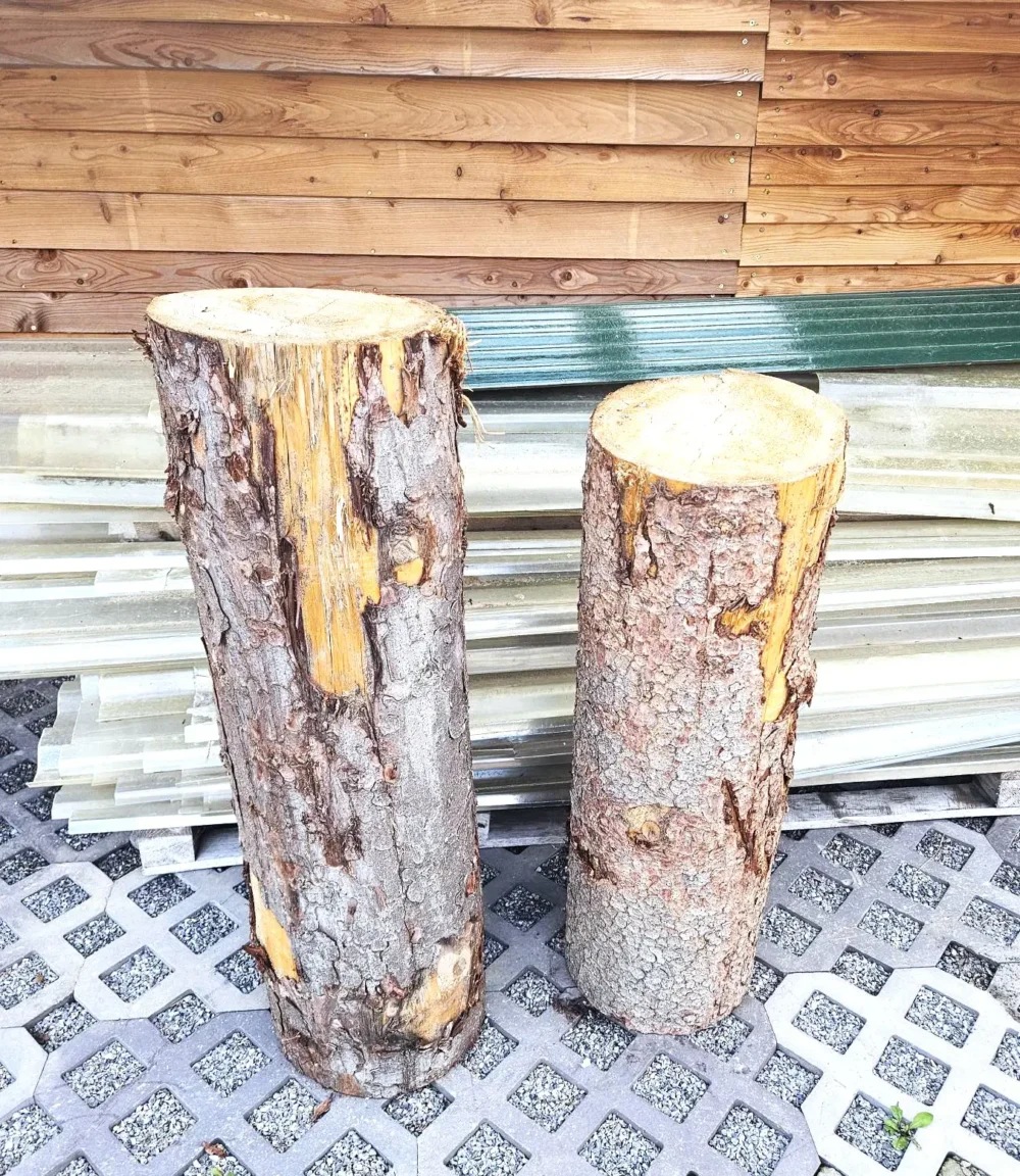 Špalek na dřevo smrkový - ø 37 cm, výška 118 cm